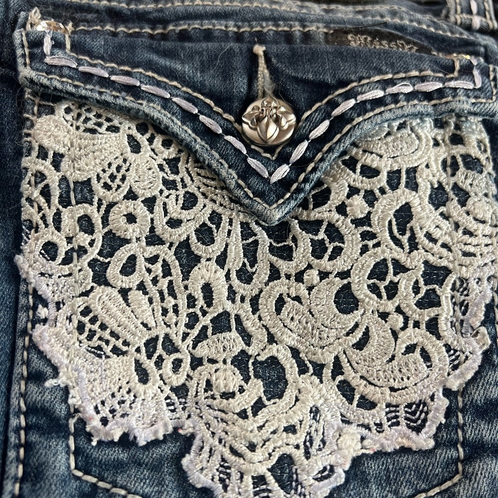 Miss Me Blue Bermuda Shorts Classic Denim Style